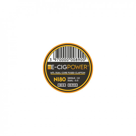 Draht - E-Cig Power - Ni80 MTL Dual Core Fused Clapton- (10er Pack)