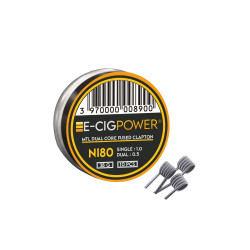 Draht - E-Cig Power - Ni80 MTL Dual Core Fused Clapton- (10er Pack)